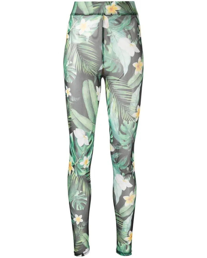 Philipp Plein Leggings mit grafischem Print - Schwarz Schwarz