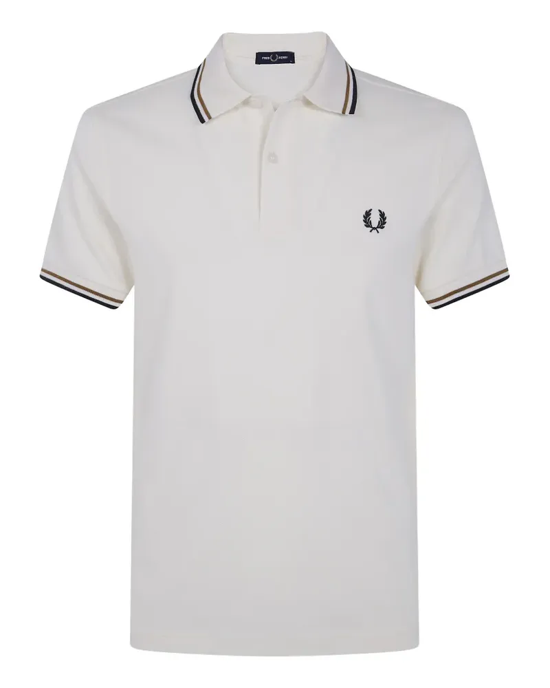 Fred Perry embroidered-logo polo shirt - Nude Nude