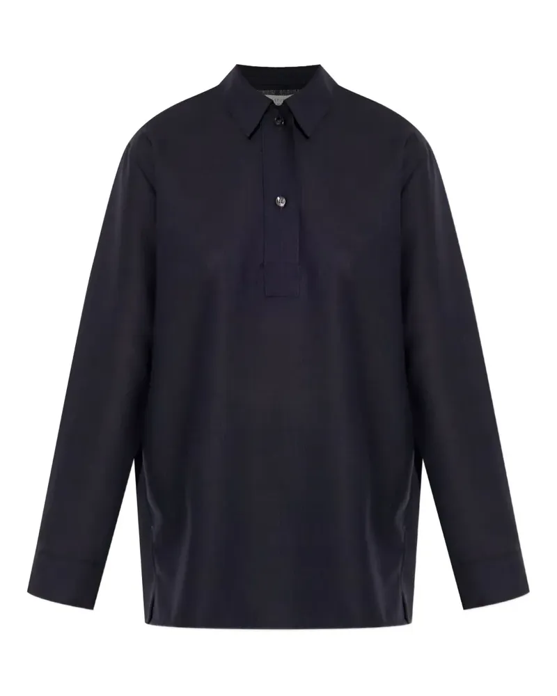 Studio Nicholson Pinole wool polo top - Schwarz Schwarz