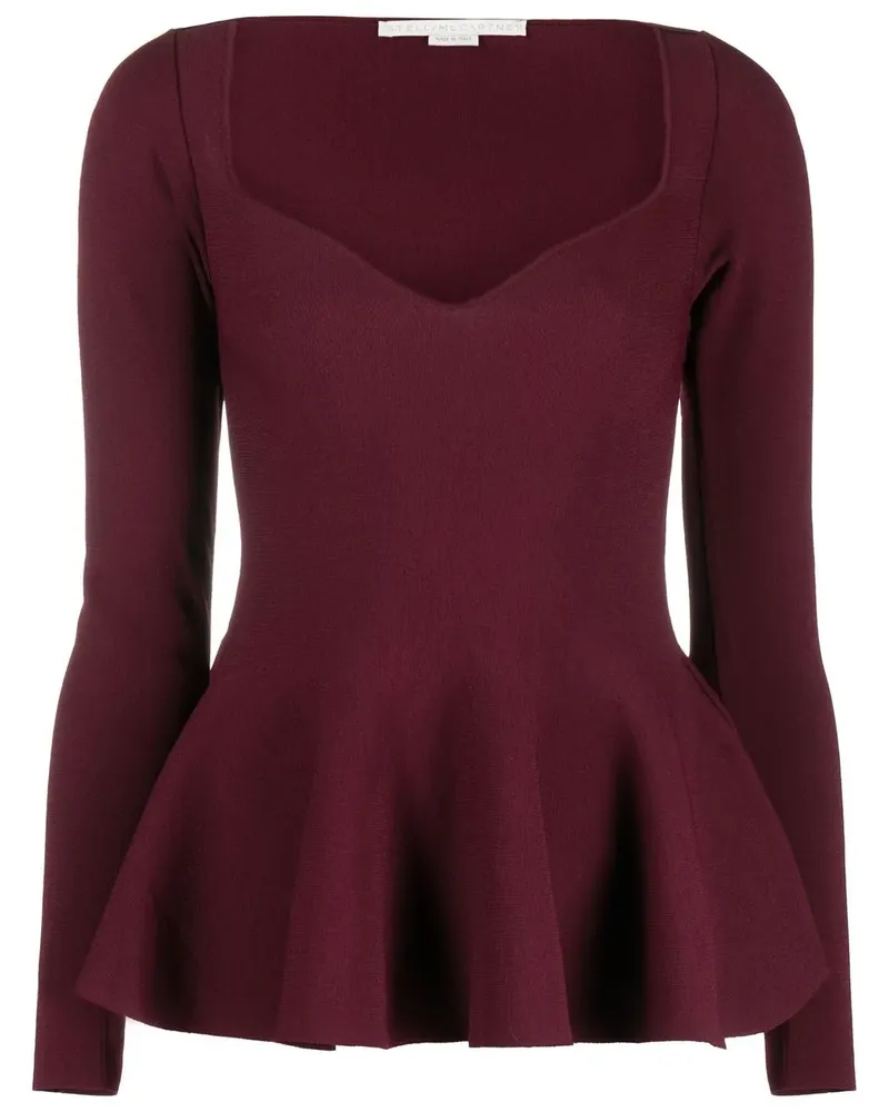 Stella McCartney Top mit Schößchen - Rot Rot