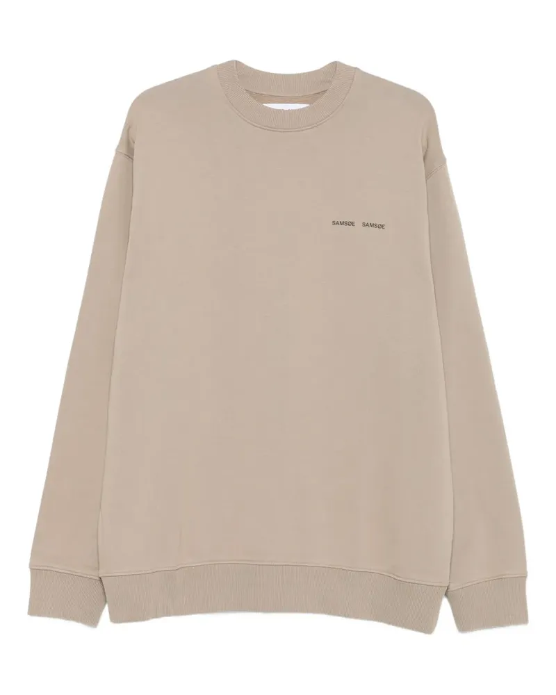 Samsøe & Samsøe Sweatshirt mit Logo - Nude Nude