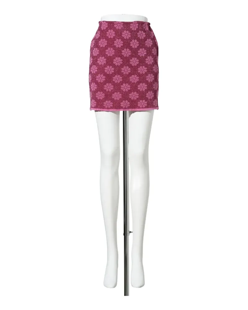 ANDREJ GRONAU flower-print mini skirt - Rosa Rosa