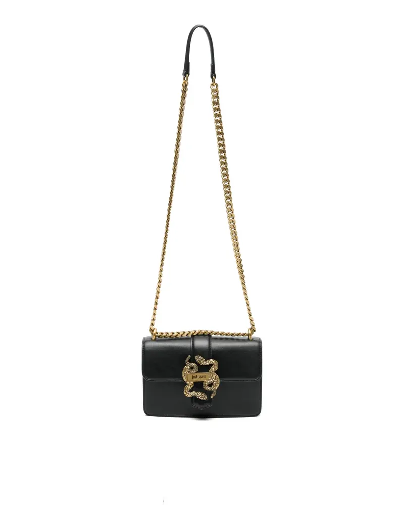 Just Cavalli snake-detail shoulder bag - Schwarz Schwarz