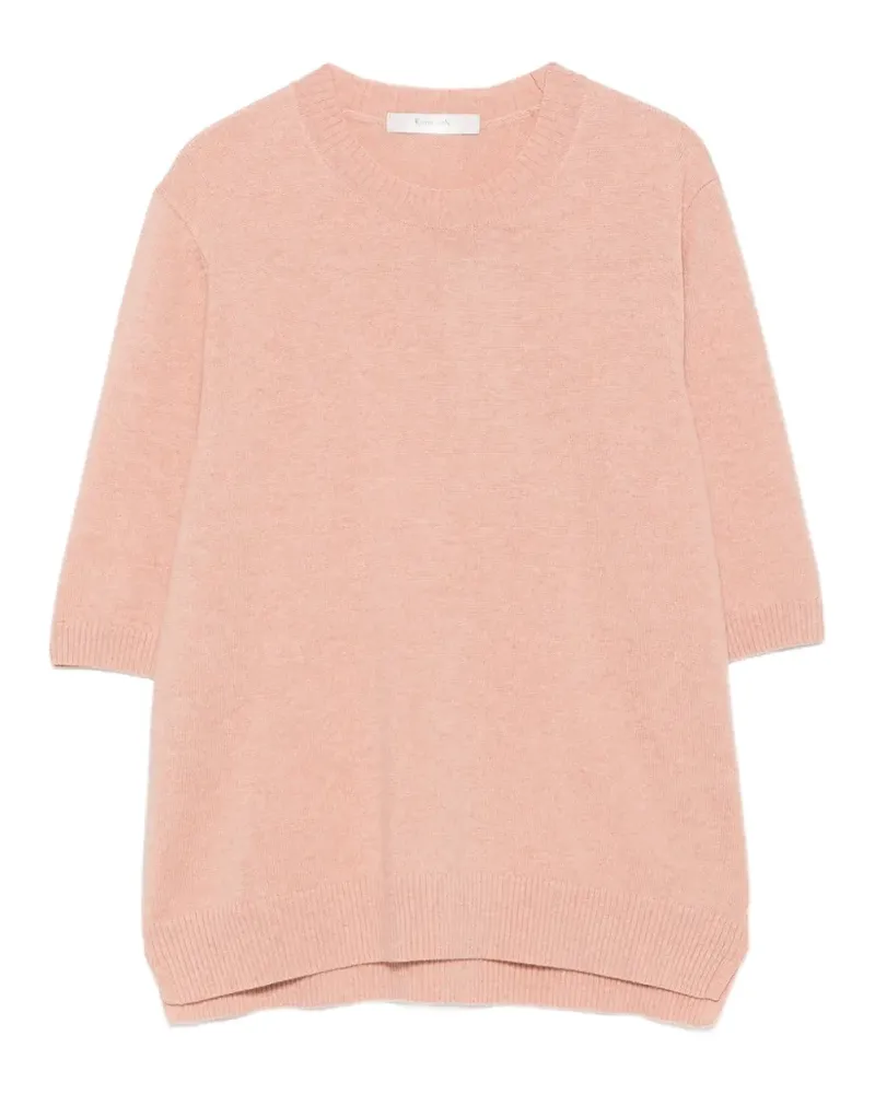 KristenseN Du Nord Kurzärmeliger Kaschmirpullover - Rosa Rosa