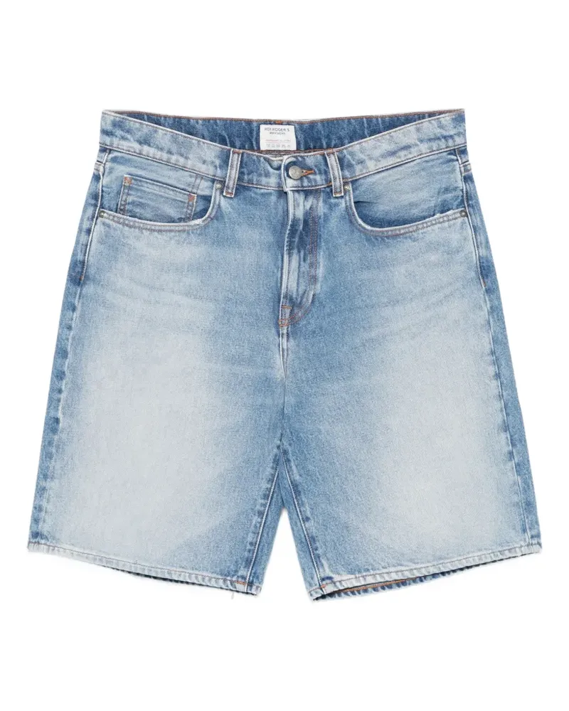 Roy Roger's Shorts mit Logo-Patch - Blau Blau