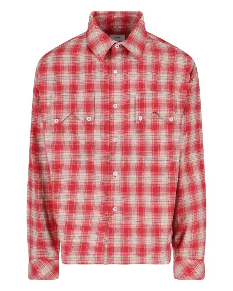 RHUDE Kariertes Hemd - Rot Rot