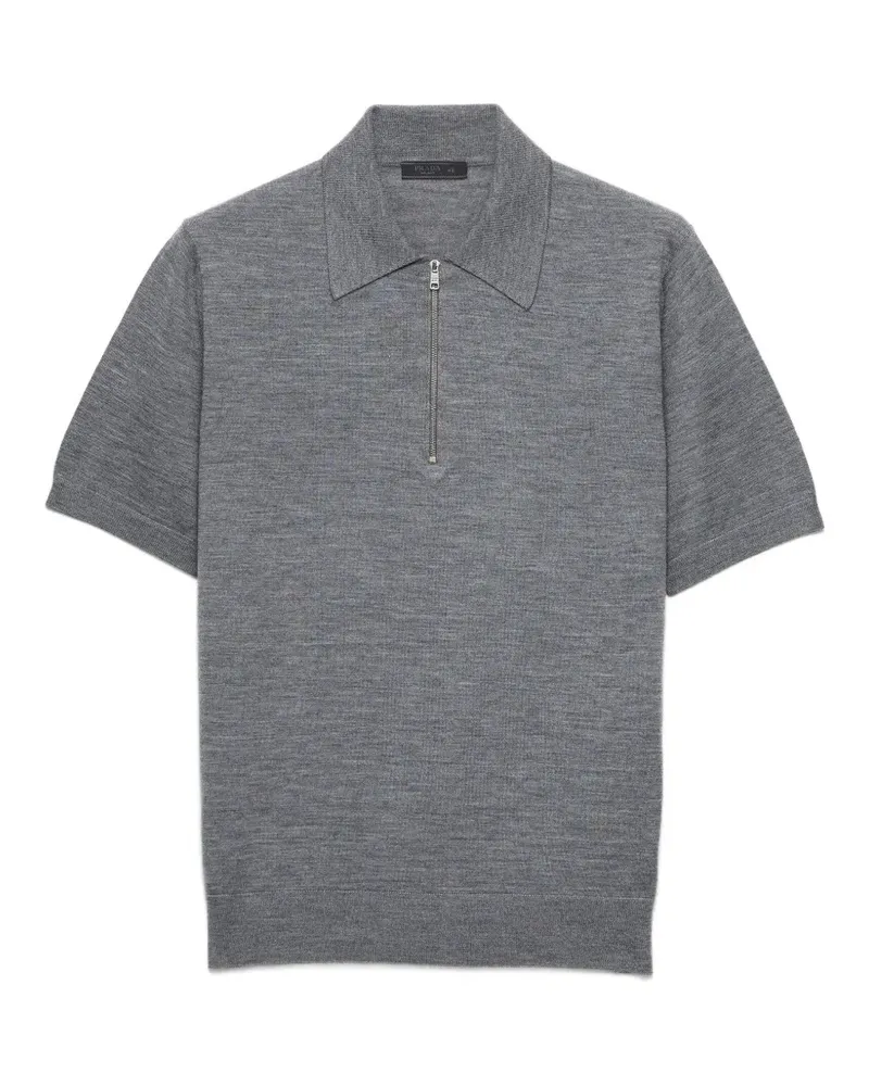 Prada superfine wool polo shirt - Grau Grau