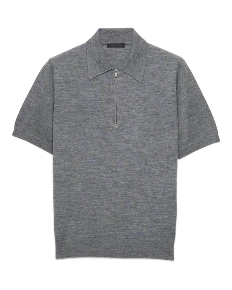 Prada Poloshirt aus Feinwolle - Grau Grau
