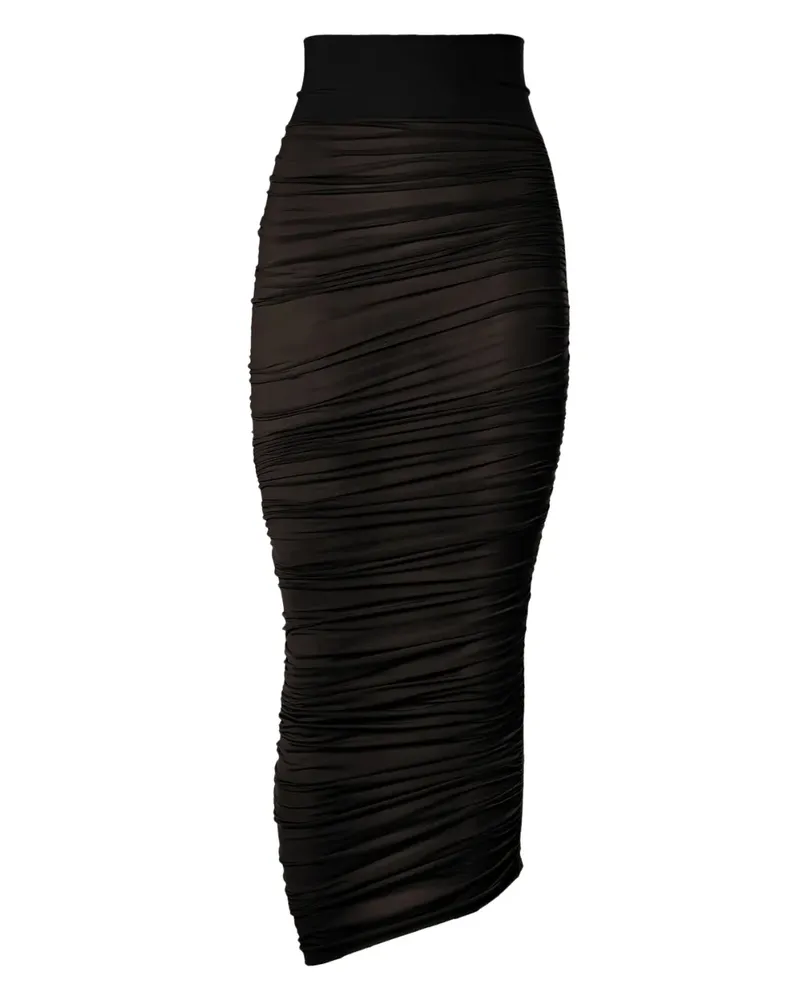 Wolford drape midi skirt - Schwarz Schwarz