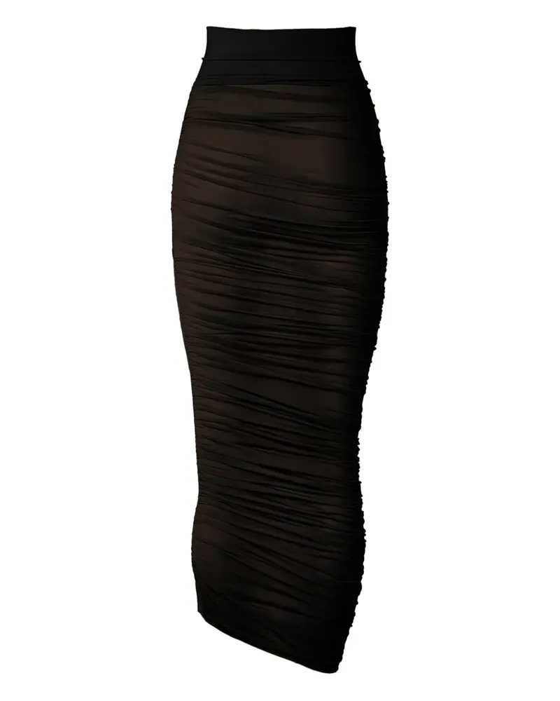 Wolford drape midi skirt - Schwarz Schwarz