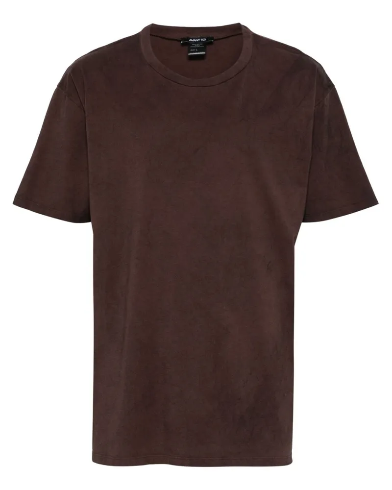 Avant Toi T-Shirt mit marmoriertem Effekt - Braun Braun
