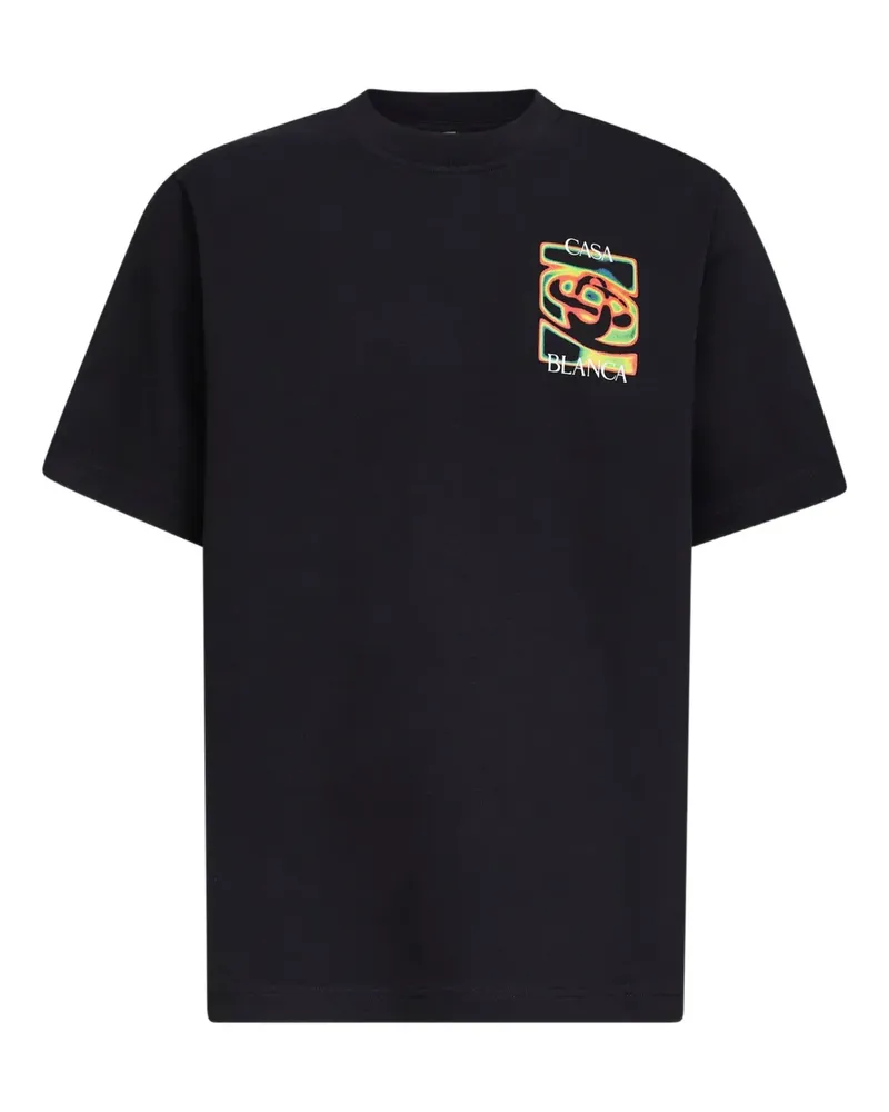 Casablanca Paris Heat Map logo T-shirt - Schwarz Schwarz