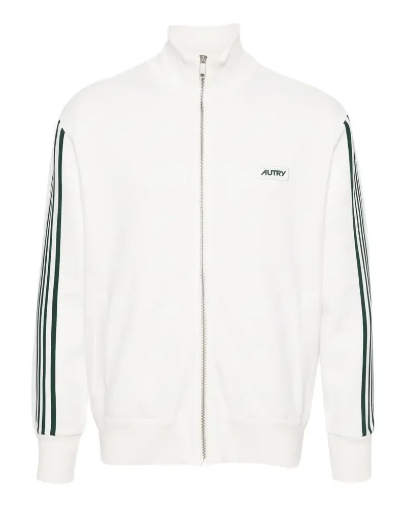 AUTRY side-stripe zip-up sweatshirt - Weiß Weiß