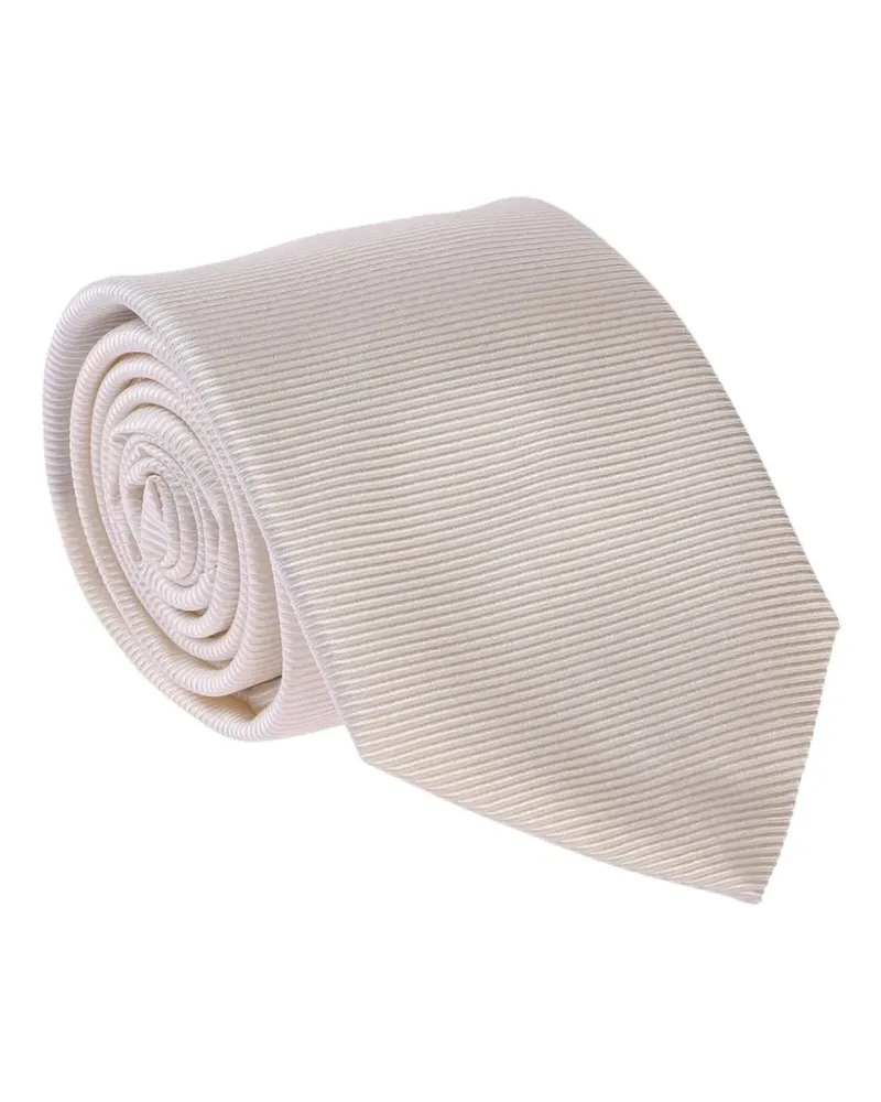 Dell'oglio Gepunktete Krawatte - Weiß Weiß