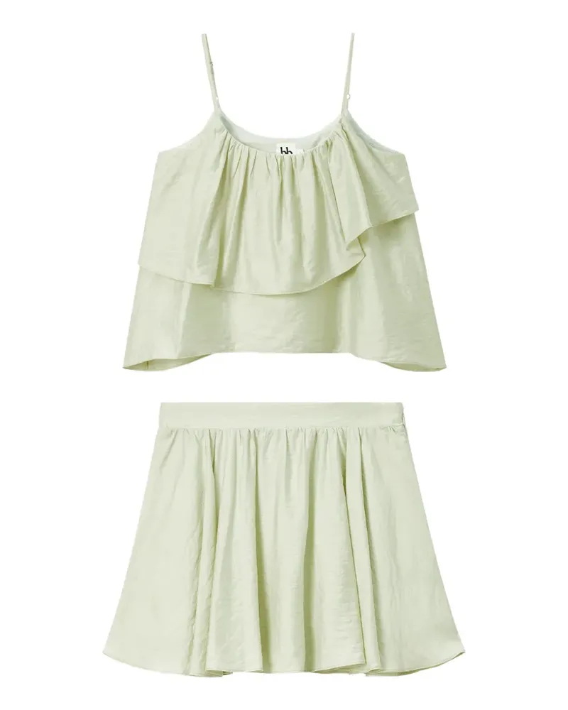 b+ab layered mini shorts set (set of two) - Grün Grün