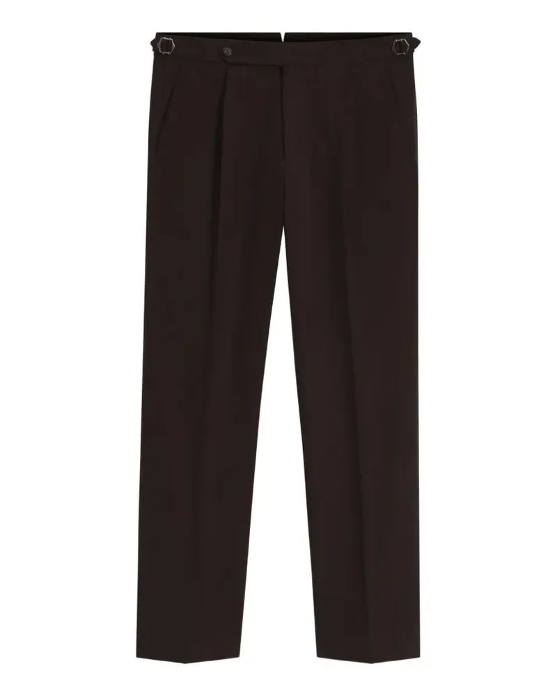 HUGO BOSS Gemusterte Tapered-Hose - Braun Braun