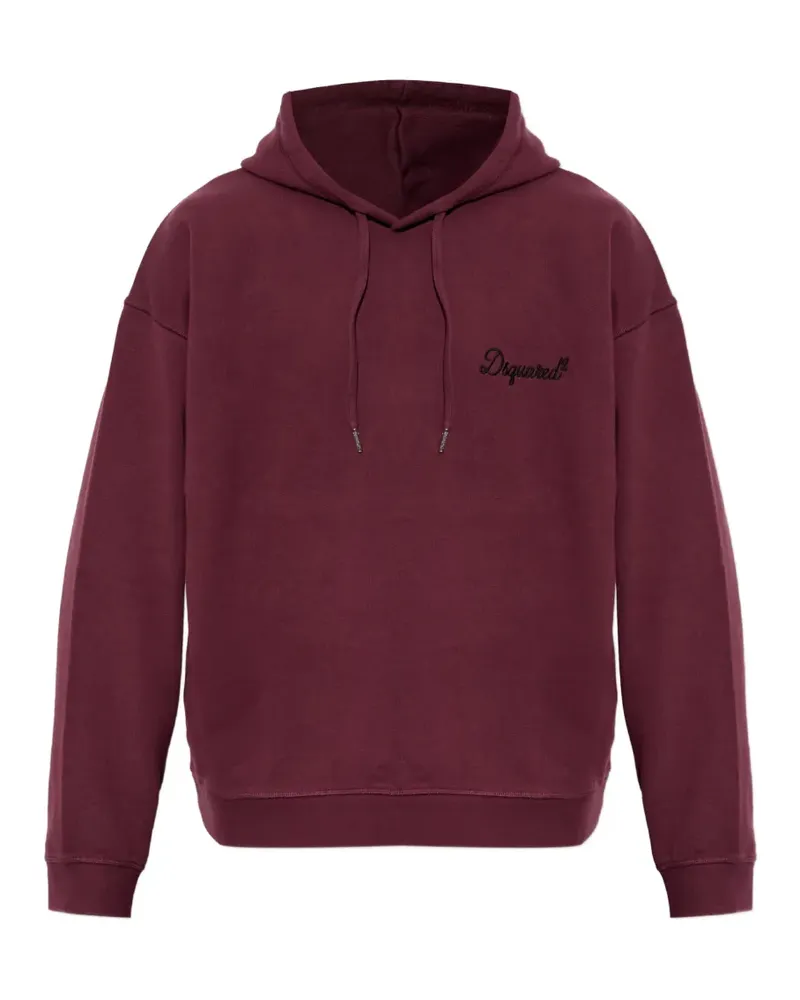 Dsquared2 Hoodie mit Logo-Stickerei - Rot Rot