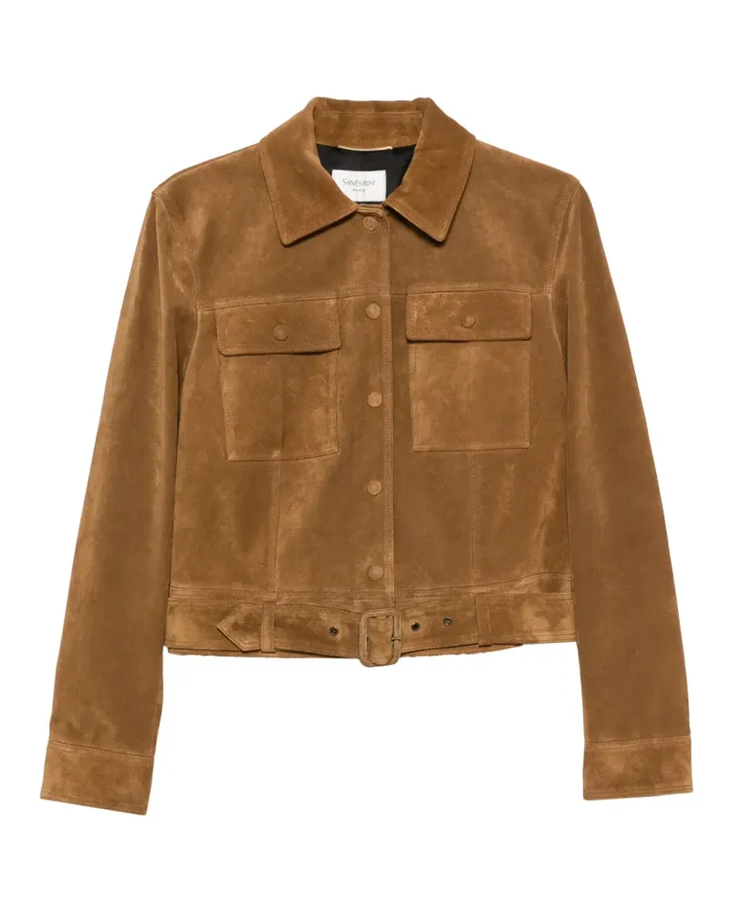 Saint Laurent Blazer mit Gürtel - Braun Braun