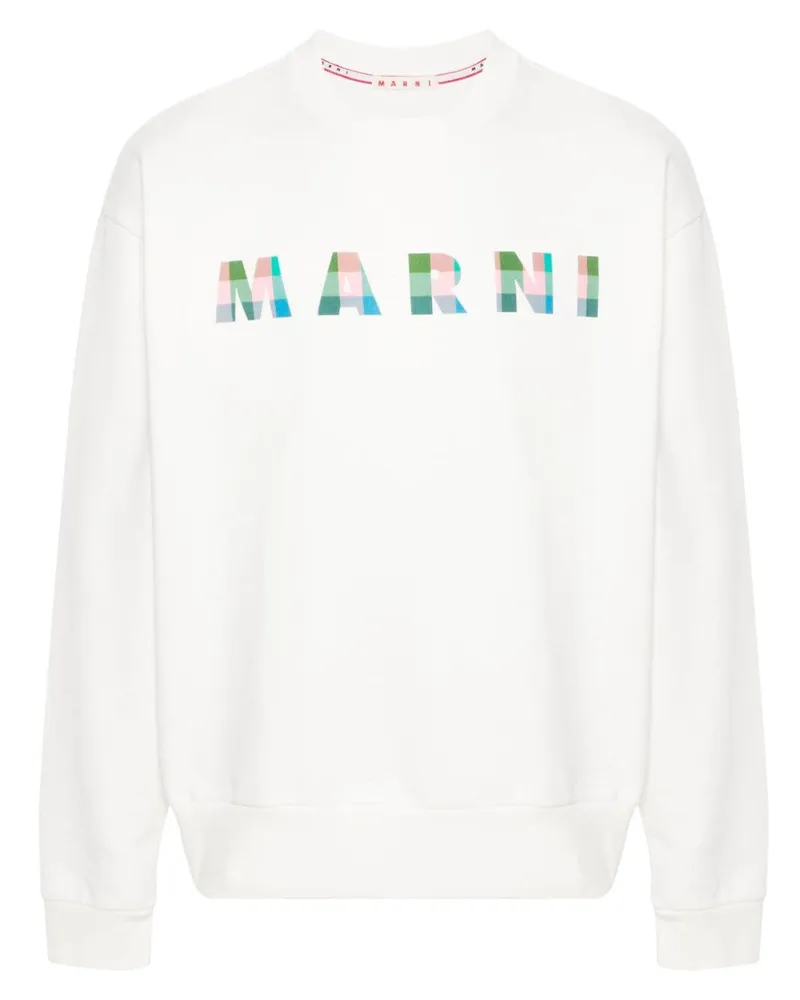 Marni Sweatshirt mit Logo-Print Nude