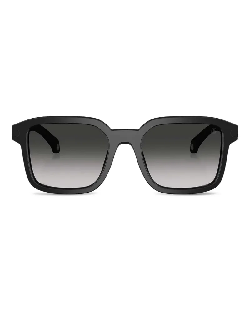 Moncler Sonnenbrille mit eckigem Gestell - Schwarz Schwarz