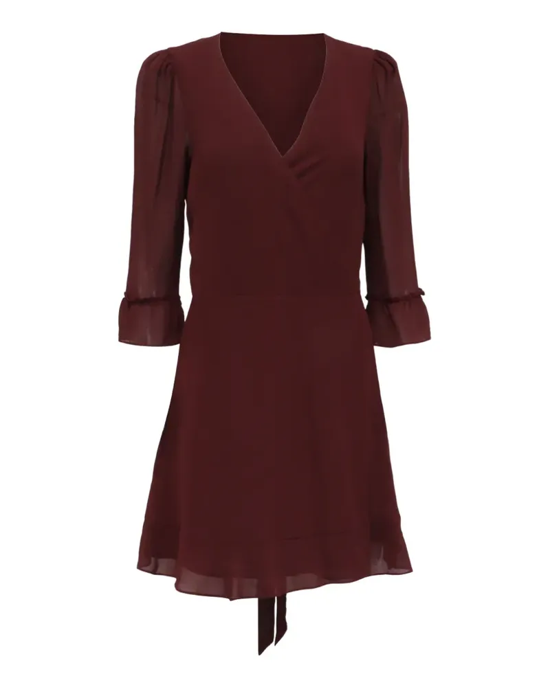 Reformation wrap-accent mini dress - Rot Rot