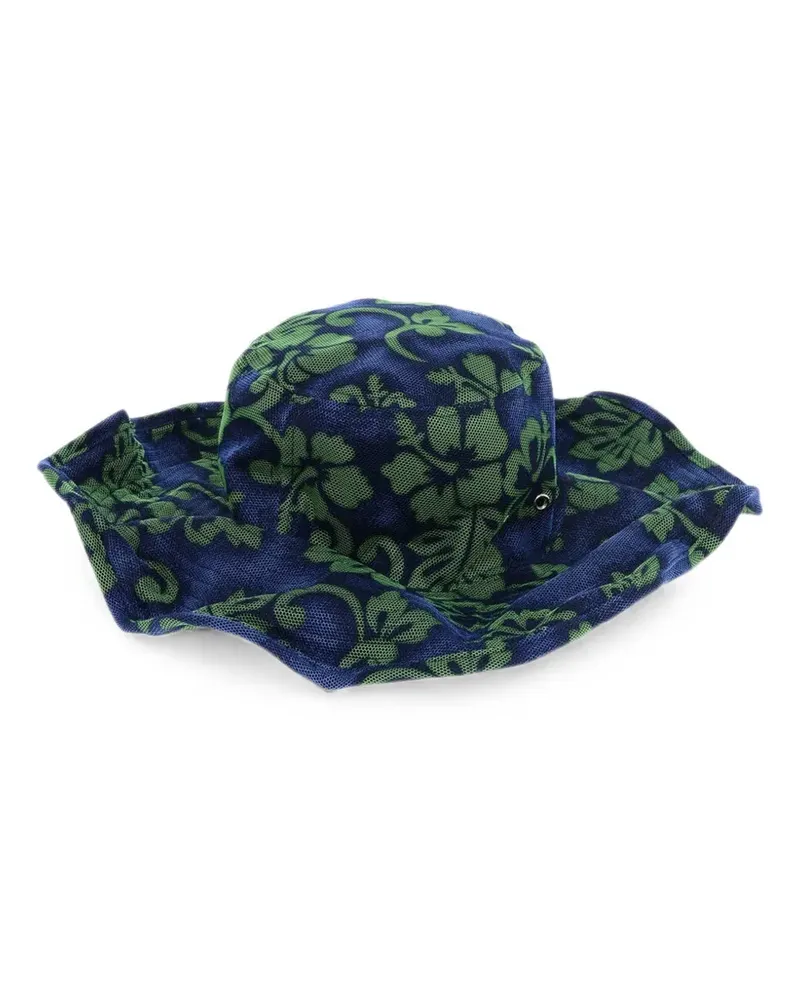Dsquared2 Hut mit Blumenmuster - Blau Blau