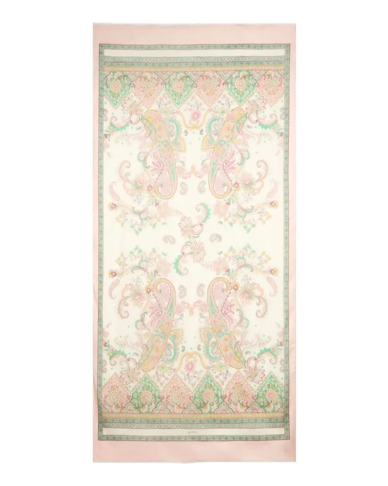 Etro Schal mit Blattmotiv - Rosa Rosa