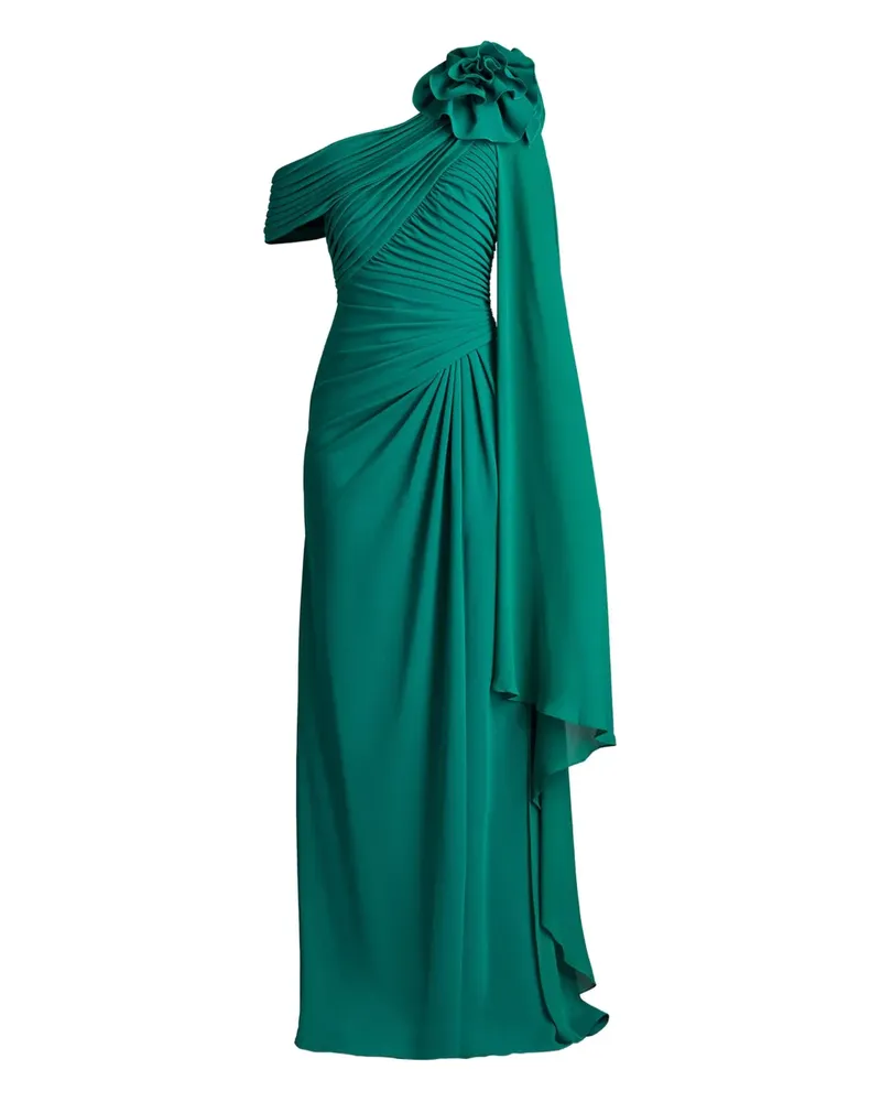 Tadashi Shoji Schulterfreie Robe mit Drapierung - Grün Grün