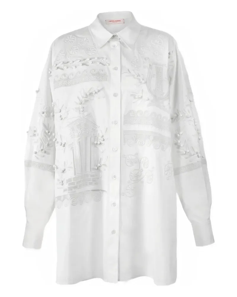Carolina Herrera New York Hemd mit Stickerei - Weiß Weiß