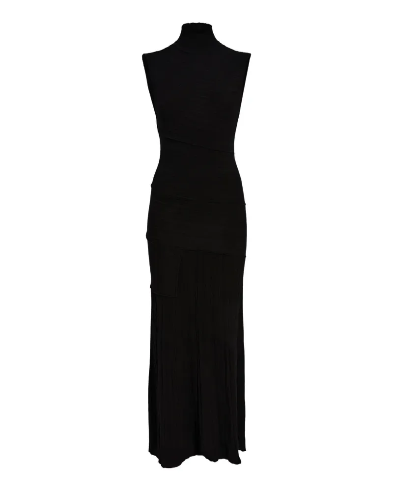 Proenza Schouler Federica pleated midi dress - Schwarz Schwarz