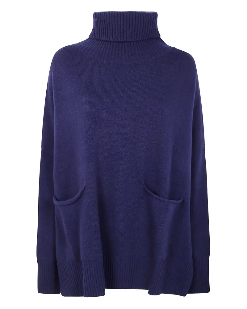 MA'RY'YA two-pocket roll-neck sweater - Blau Blau