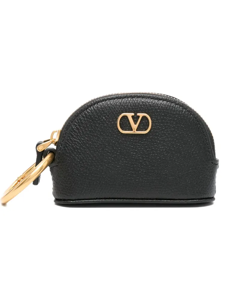 Valentino Garavani Half-Moon Portemonnaie mit Schlüsselanhänger - Schwarz Schwarz