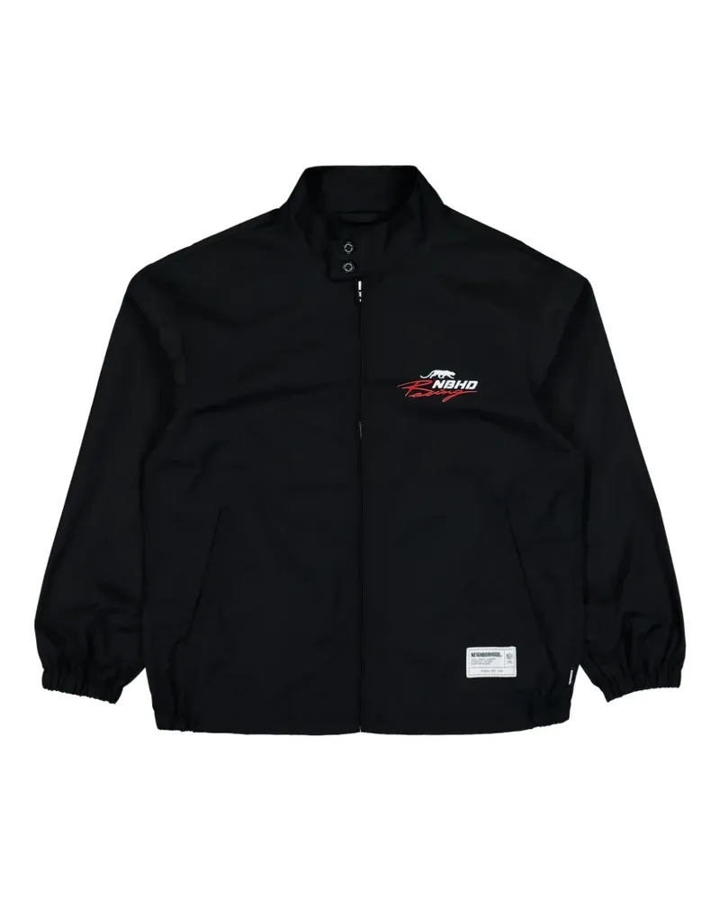 Neighborhood logo-print zip-up jacket - Schwarz Schwarz