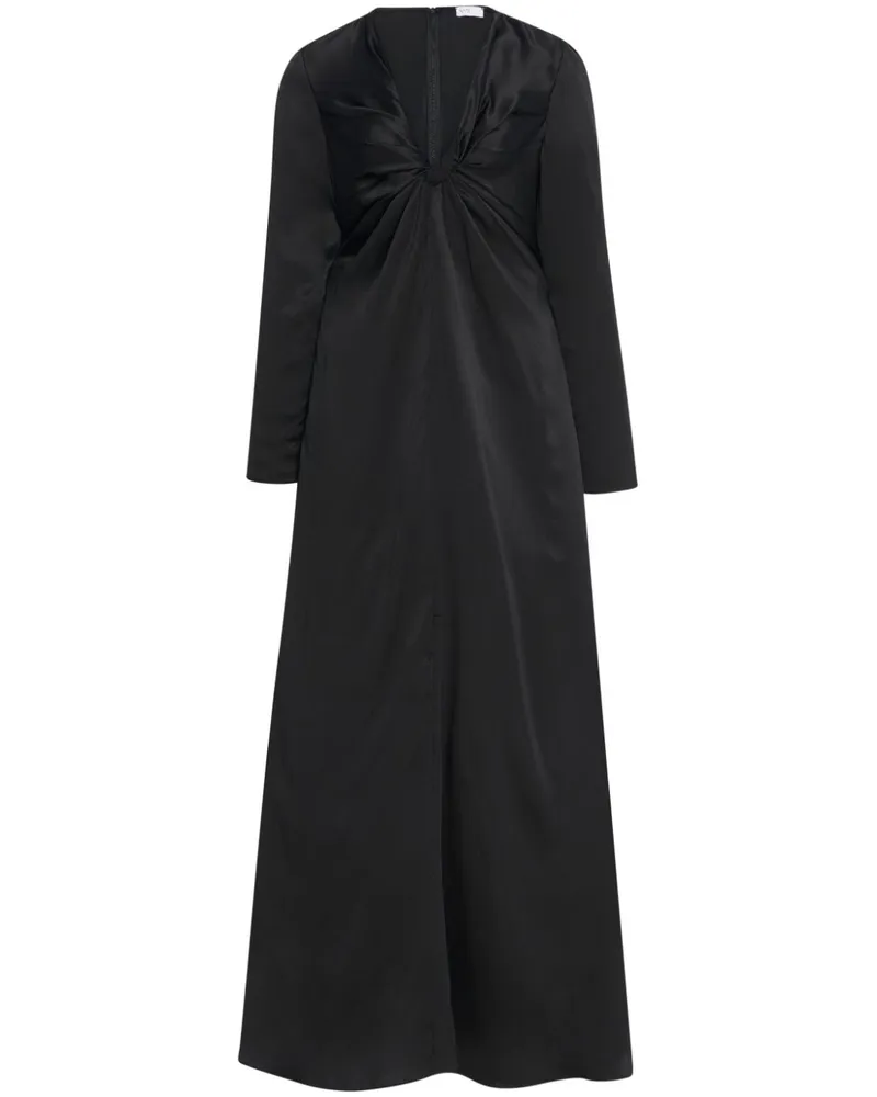 Rosetta Getty Maxikleid mit langen Ärmeln - Schwarz Schwarz