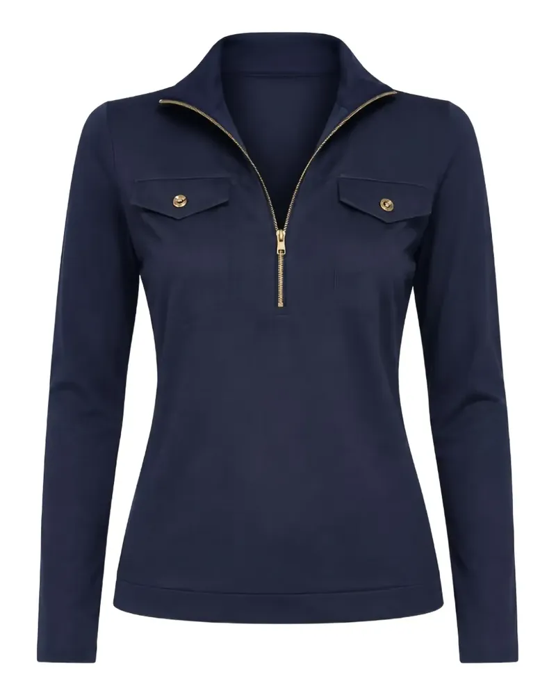 GOLDBERGH Yunnai Pullover mit kurzem Reißverschluss - Blau Blau