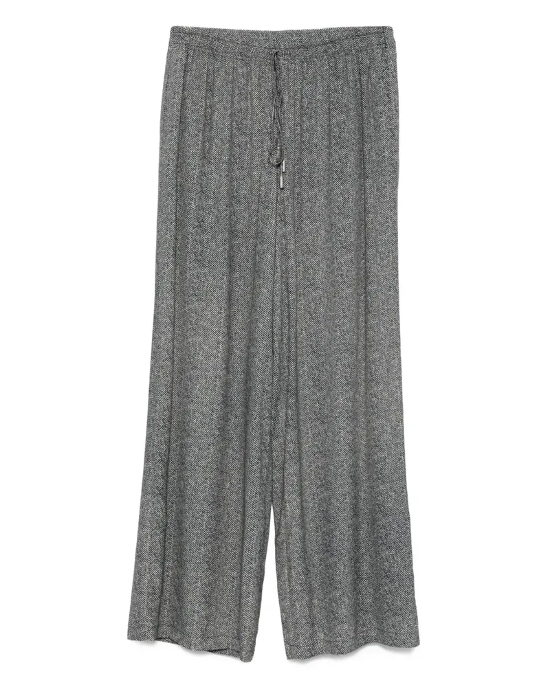 Ermanno Scervino Palazzohose mit Fischgrätenmuster - Grau Grau
