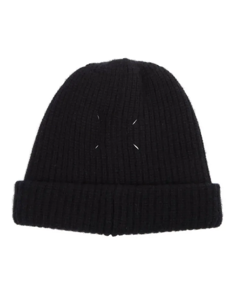 Maison Margiela Gestrickte Beanie - Blau Blau