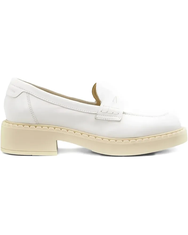 Marc O'Polo Loafer mit Blockabsatz - Weiß Weiß