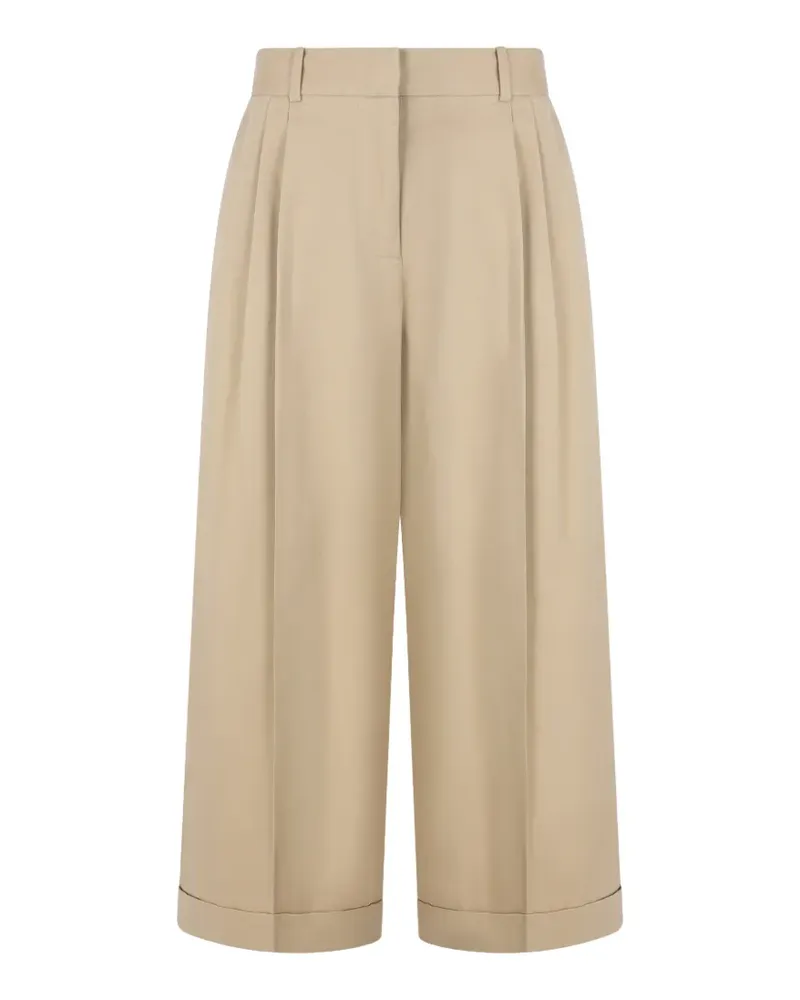 The Row pleated twill trousers - Nude Nude