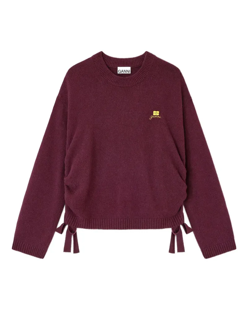Ganni Pullover mit Kordelzug - Rot Rot
