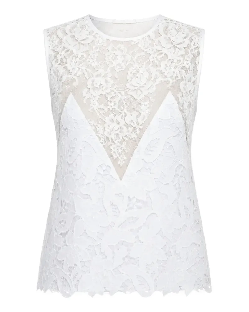 N° 21 lace-panelled sleeveless top - Weiß Weiß