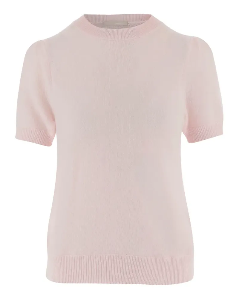 ALLUDE ribbed crew-neck T-shirt - Rosa Rosa