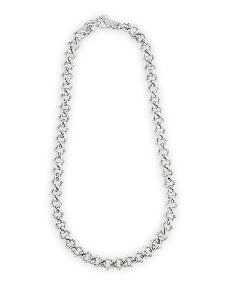 Emanuele Bicocchi polished sharp-chain necklace - Silber Silber