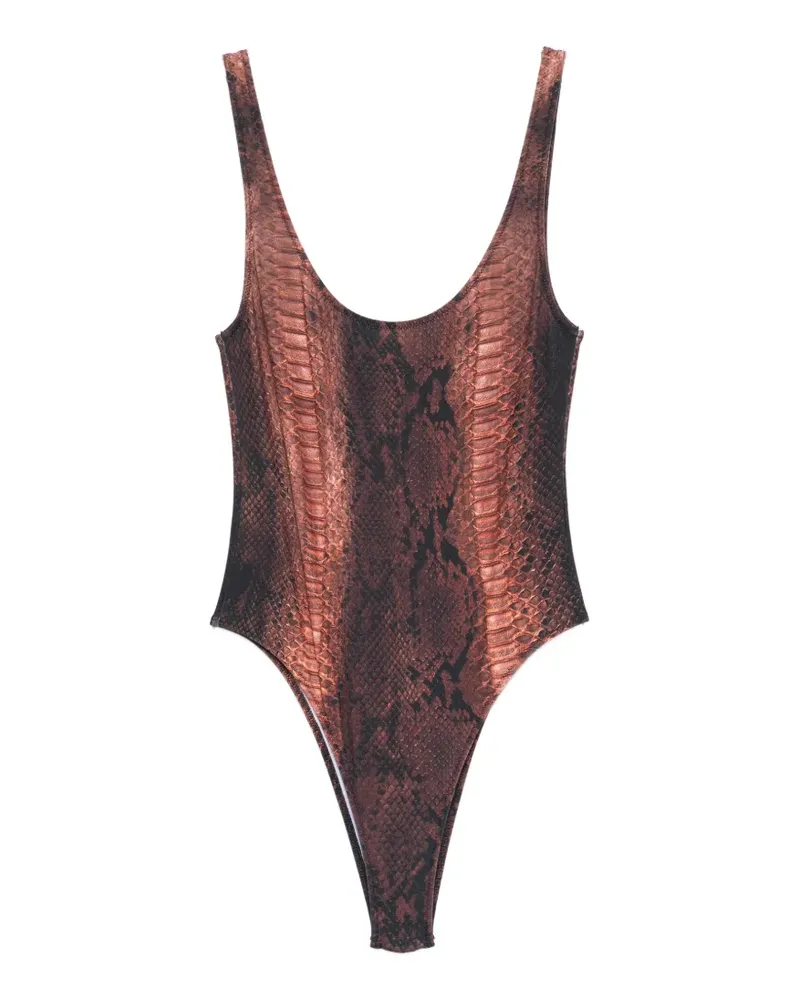 Jean Paul Gaultier printed swimsuit - Braun Braun