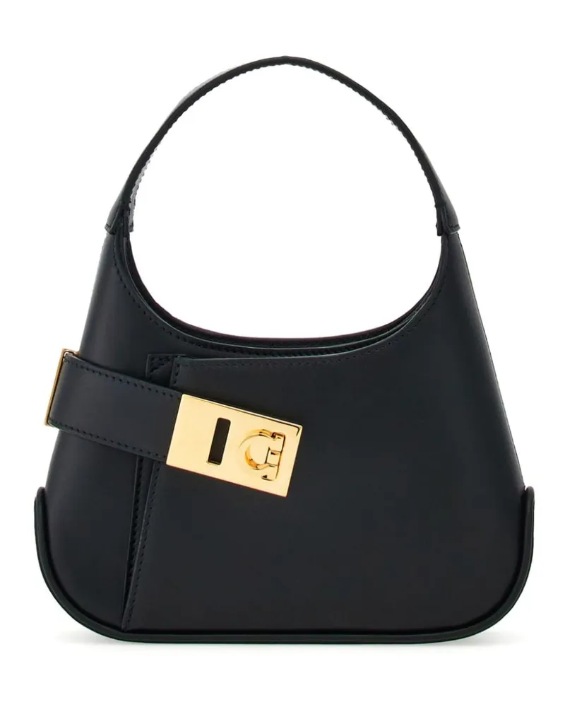 Ferragamo Mini-Tasche mit Hobo Gancini-Schnalle - Schwarz Schwarz