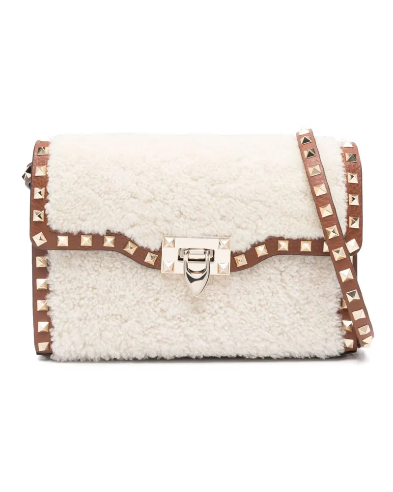 Valentino Garavani Kleine Rockstud Schultertasche - Nude Nude