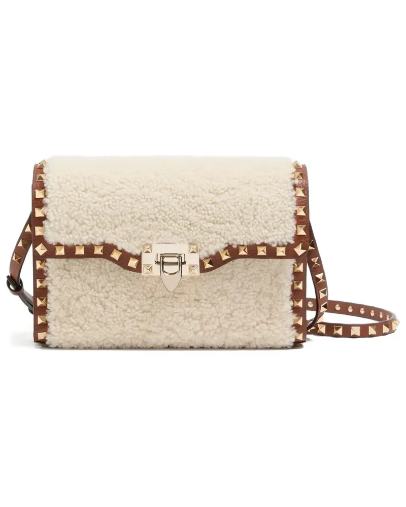 Valentino Garavani Kleine Rockstud Schultertasche - Nude Nude