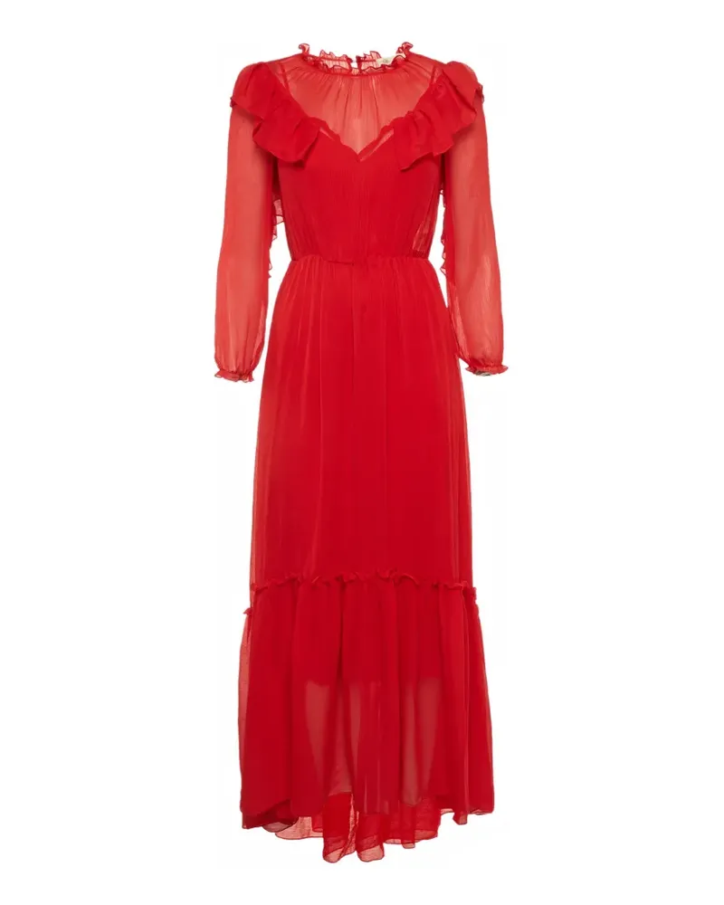 Maje ruffle-detail maxi dress - Rot Rot