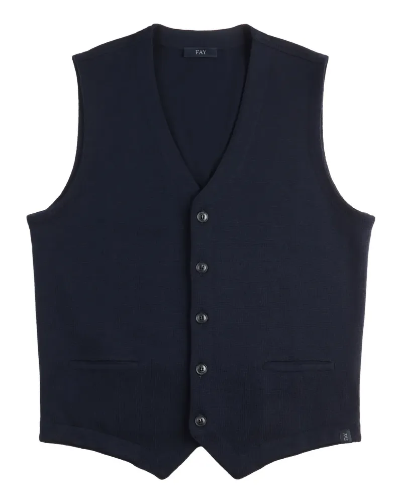 Fay V-neck buttoned waistcoat - Blau Blau