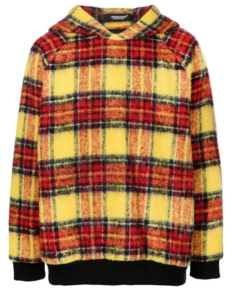 Undercover Karierter Hoodie - Gelb Gelb
